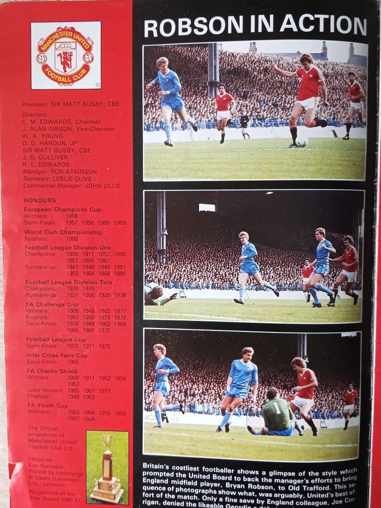 Manchester Utd - Middlesbrough F.C. program meczowy Super Unikat