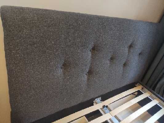 Łóżko IKEA Gunnared 140x200cm tapicerowane szare,  stan jak nowe