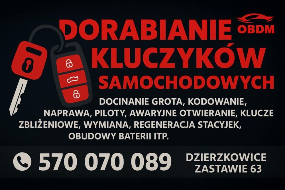 Dorabianie kluczy , immobilizer pilotów samochodowych naprawa Chodel