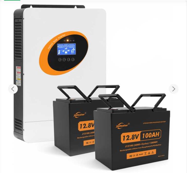 Комплект інвертор JSDSolar J3000L-24 3 кВт +2акумулятора J12100