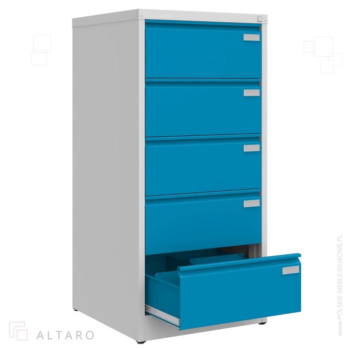 Szafa KARTOTEKOWA metalowa szufladowa na akta, dokumenty A4  | teczki