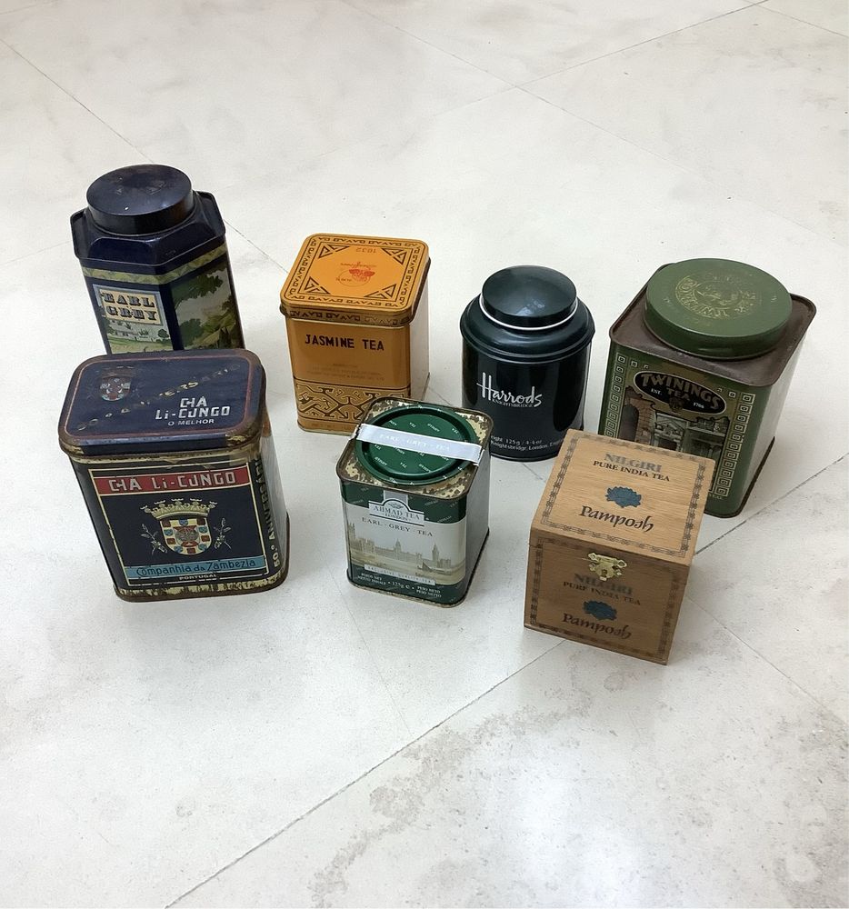 7 caixas de chá