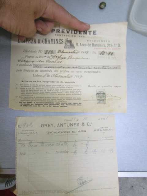 A Previdente Orey Antunes dois papéis antigos EPAL