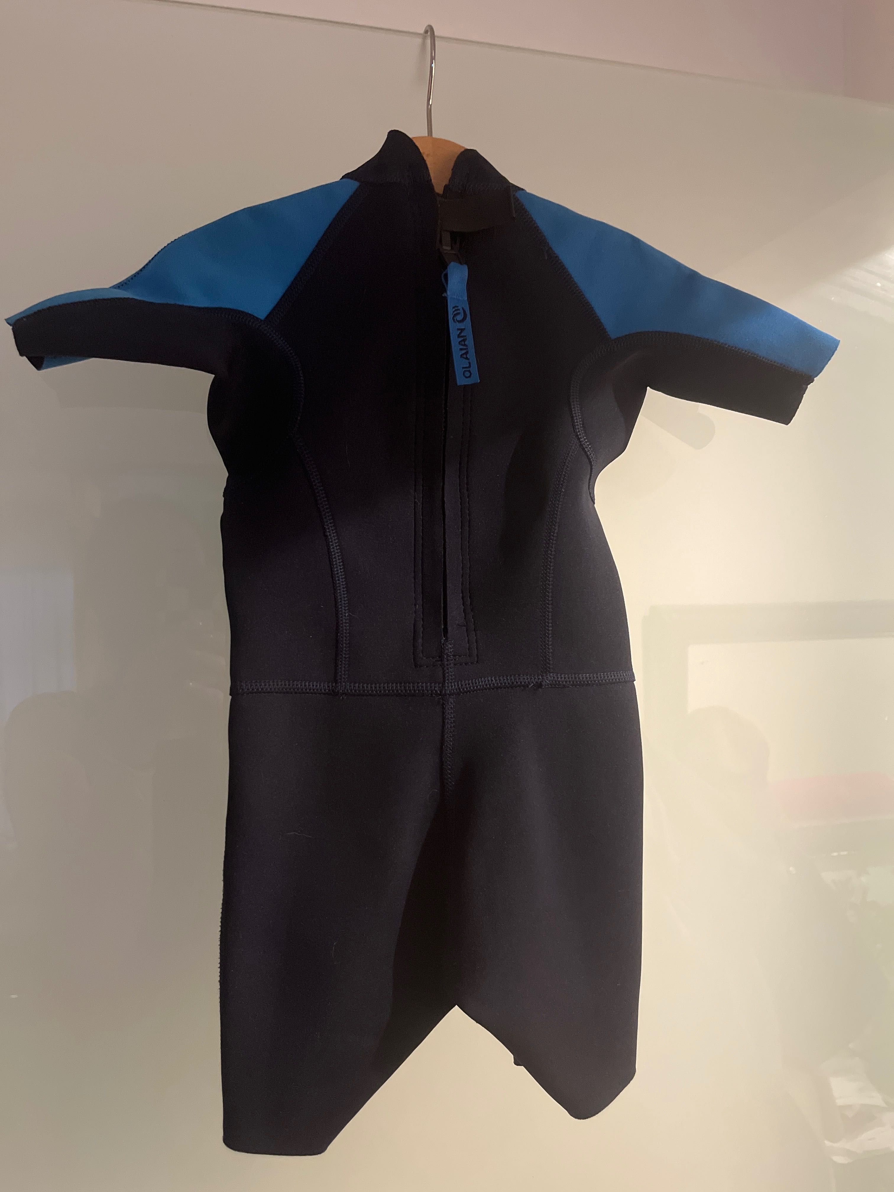 Fato Surf Shorty 100 Criança Azul Neoprene 1,5 mm Olaian decathlon