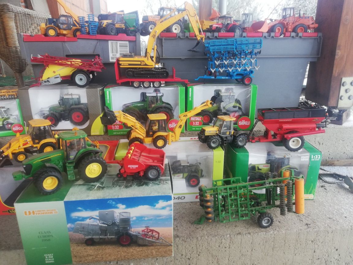 Traktor Fendt Claas Cat Jcb SIKU Zabawka Ciągnik John Deere Ursus Jcb