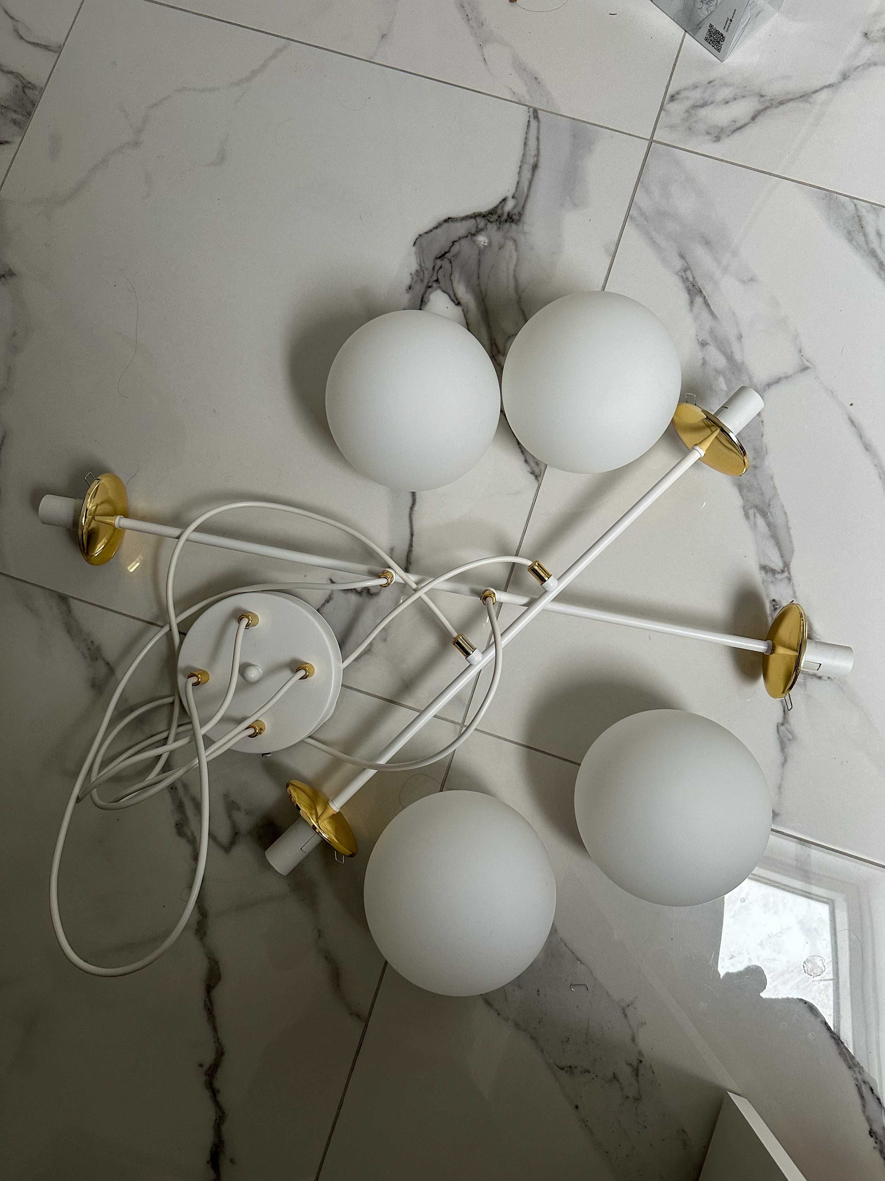 Lampa wisząca biała OGNIS 4 966/4