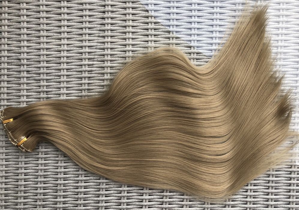 Premium Ultra włosy doczepiane, orzechowy blond, długie 56 cm( 36 )