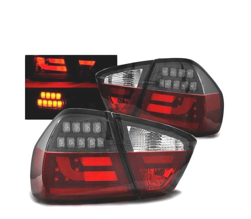 FAROLINS TRASEIROS LED PARA BMW E90 05-08 VERMELHO BRANCO PRETO