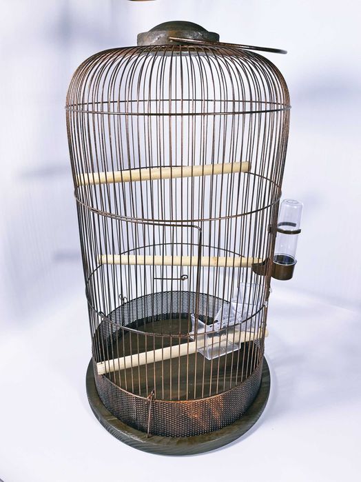 Круглая клетка для попугая в стиле "лофт". RONDO. 36х67см. Под старину