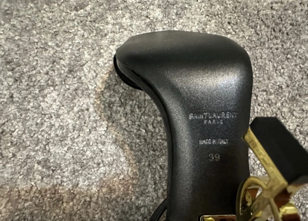 szpilki yves saint laurent opyum sandały sandałki heels złote czarne