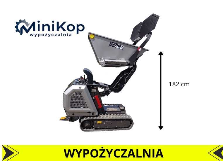 Wozidło samozaładowcze 800kg budowlane gąsienicowe wysoki wysyp