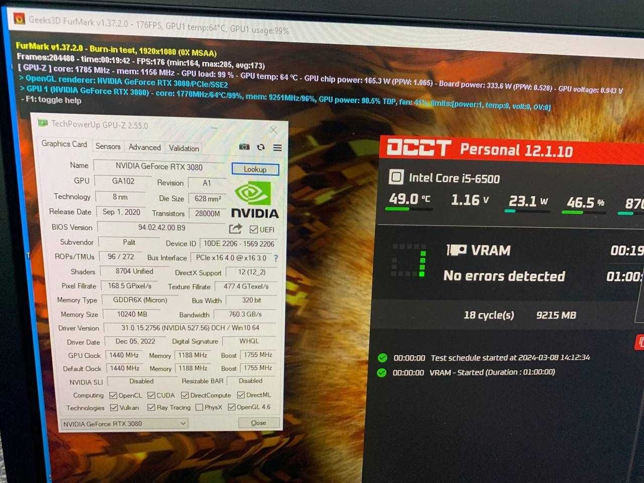Відеокарта Palit GeForce RTX 3080 Ti GameRock 320Bit/GDDR6X KLAVAComp