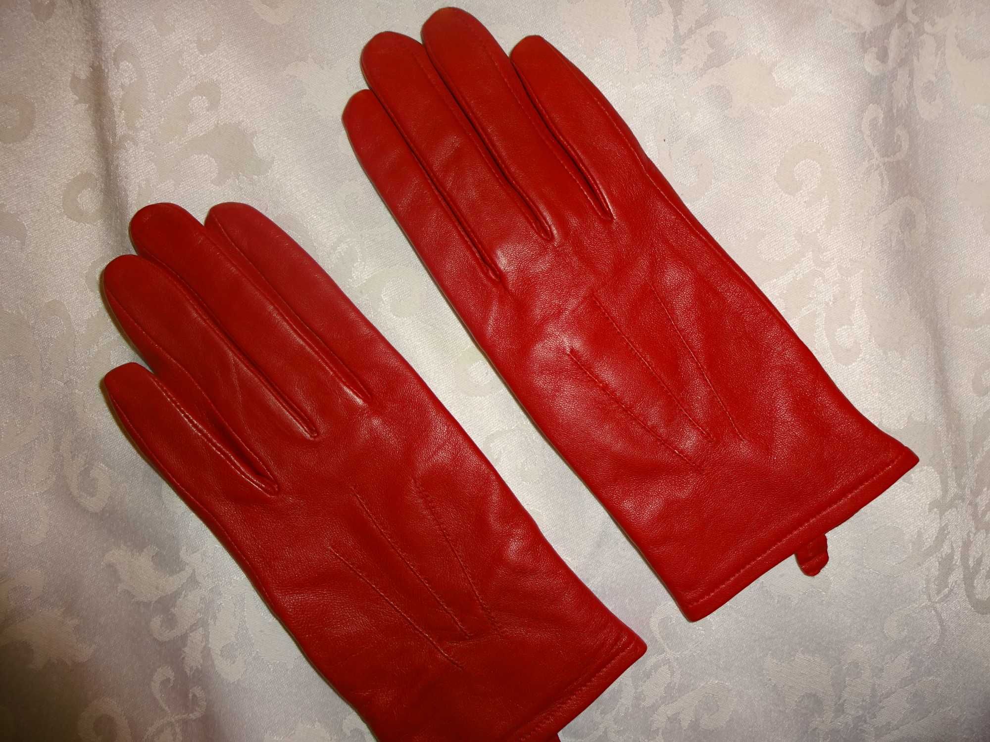 M&S Marks Spencer LEATHER skórzane rękawiczki OKAZJA jak nowe Small