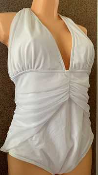 ASOS strój kąpielowy damski r. 44/46 biały, wiązany