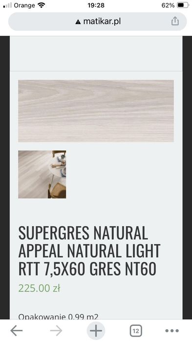 Gres marki supergres 7,5x60 cm Natural Appeal light - 25m2