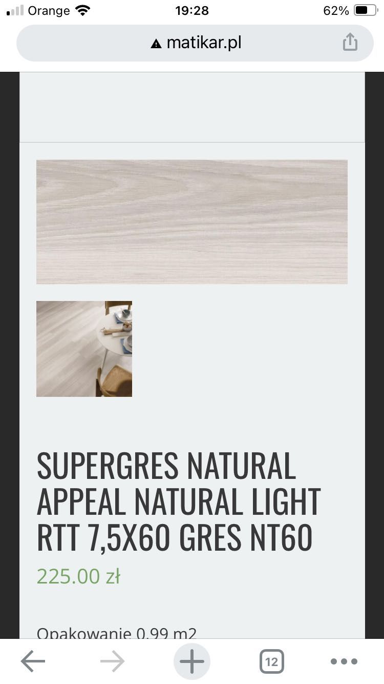 Gres marki supergres 7,5x60 cm Natural Appeal light - 26m2