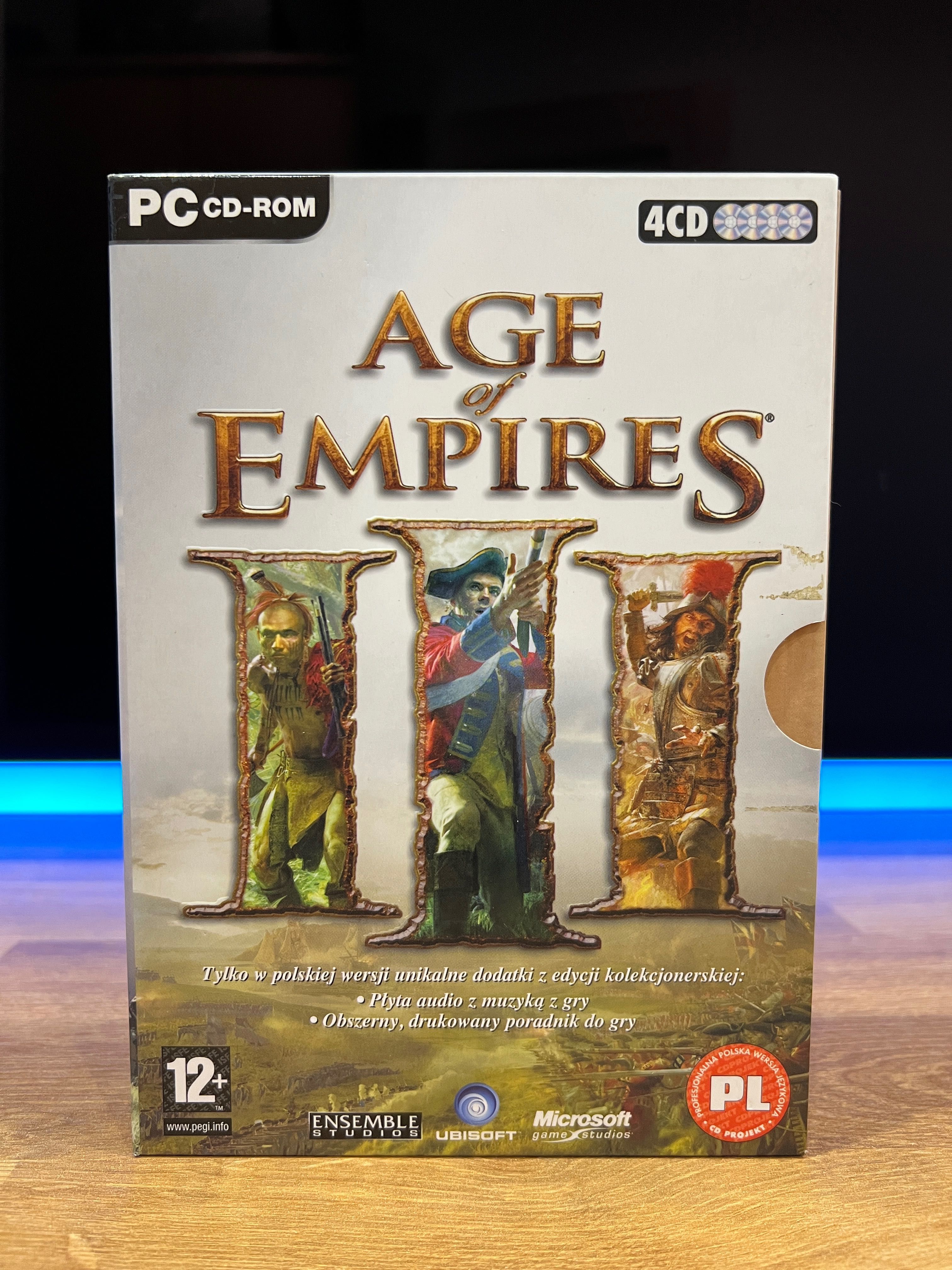 Age of Empires III 3 (PC PL 2005) BOX premierowe kompletne wydanie