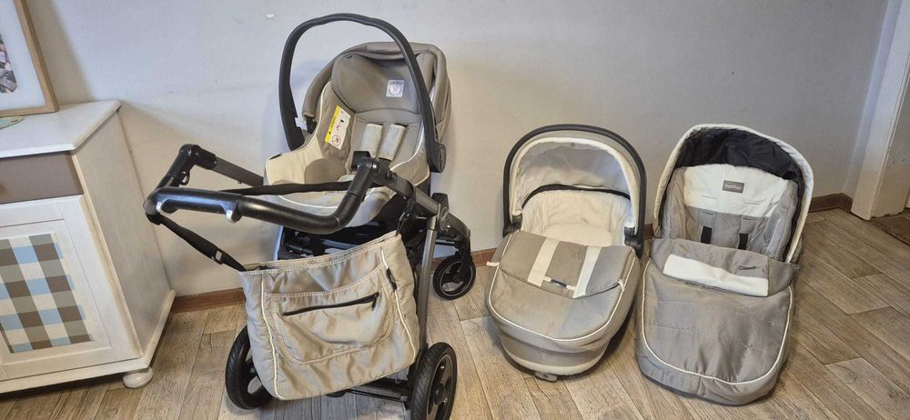 WÓZEK 3w1 WIELOFUNKCYJNY Gondola Spacerówka Fotelik Peg Perego
