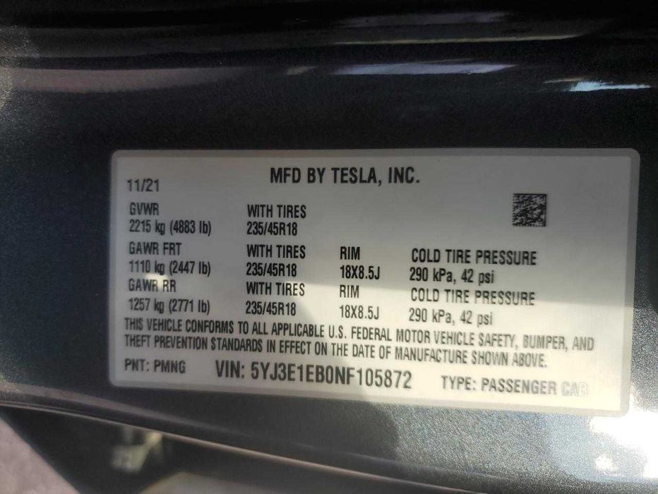 2022 Tesla Model 3 Long Range Dual Motor