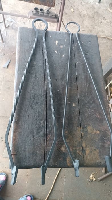 Совок и кочерга (комплект), щипцы, щетка