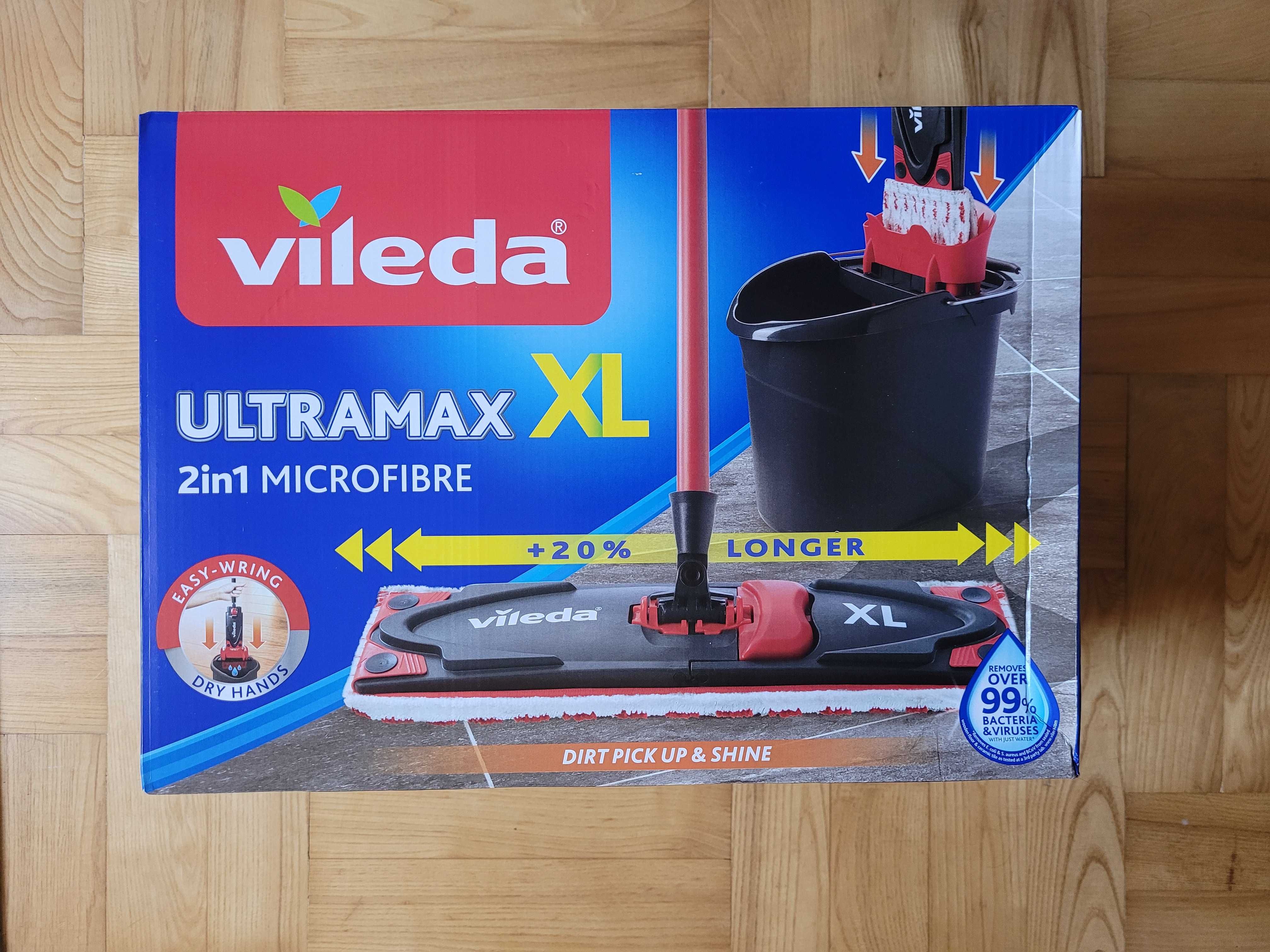 NOWY mop Vileda Ultramax XL BOX mop płaski+wiadro+wkład szybka wysyłka