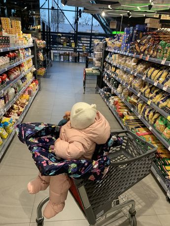 Чехол-накидка на тележку супермаркета для малыша