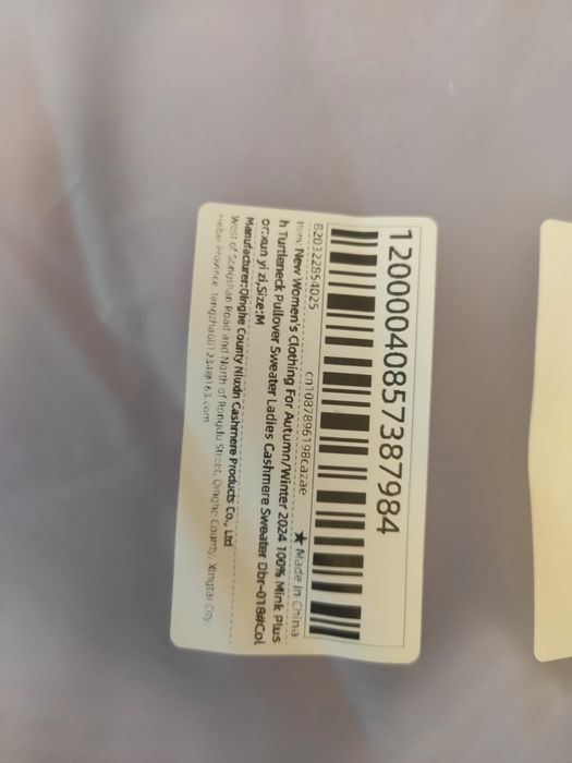 Sweter kaszmir golf fioletowy L