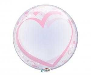 Balon Takara Bubble Balloon - Serca  555 mm/ 10 szt. Wesele, Bal