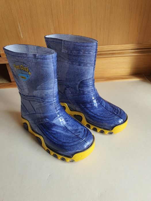 Niebiesko-żółte kalosze Demar unisex rozm 28-29
