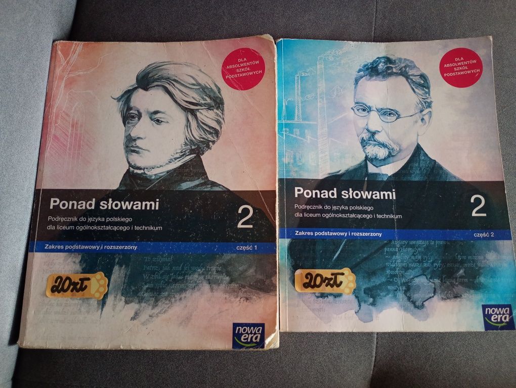 Ponad słowami 2 podręcznik część 1 i 2 zakres podst i rozszerz.