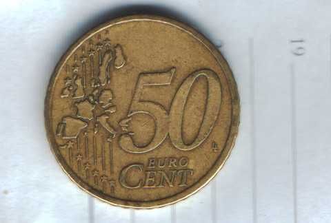 Монета , Німеччина 50 євроцентів, 2002