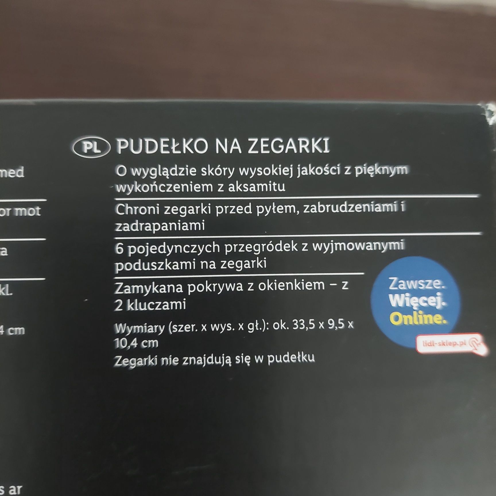 Pudełko na zegarki nowe