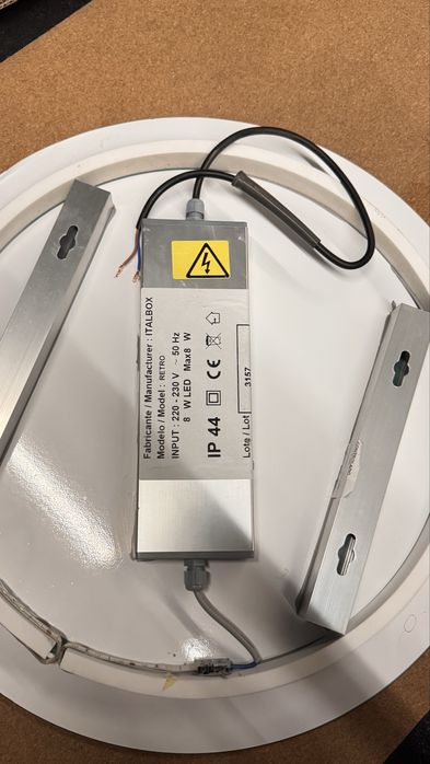 Espelho LED Redondo para WC — Retroiluminado, 60cm