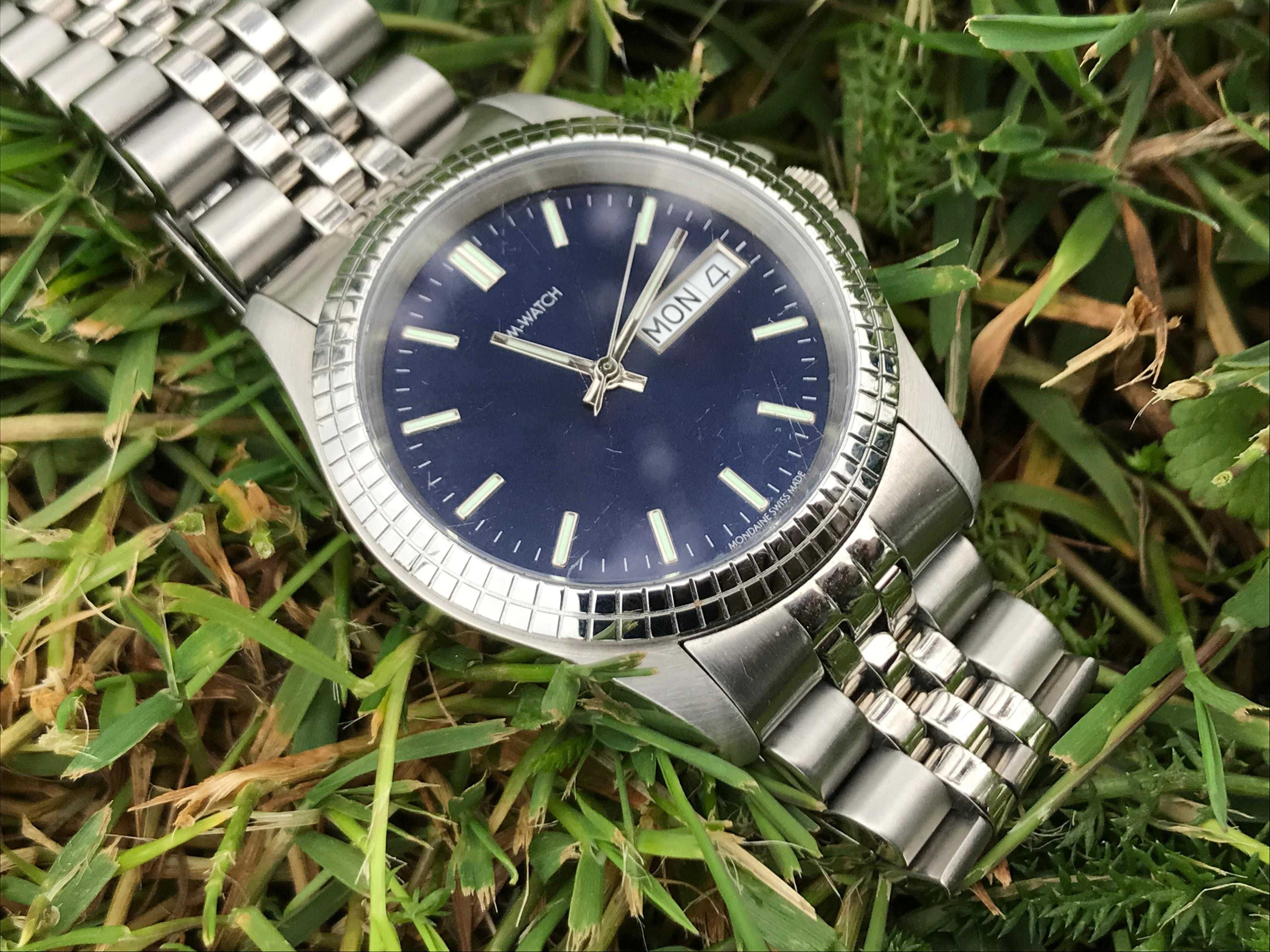 Швейцарские часы мужские M-Watch (Mondaine) стиль Rolex! Ориг.