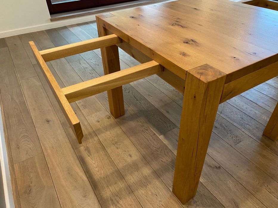 Stol debowy rozkladany 90x90