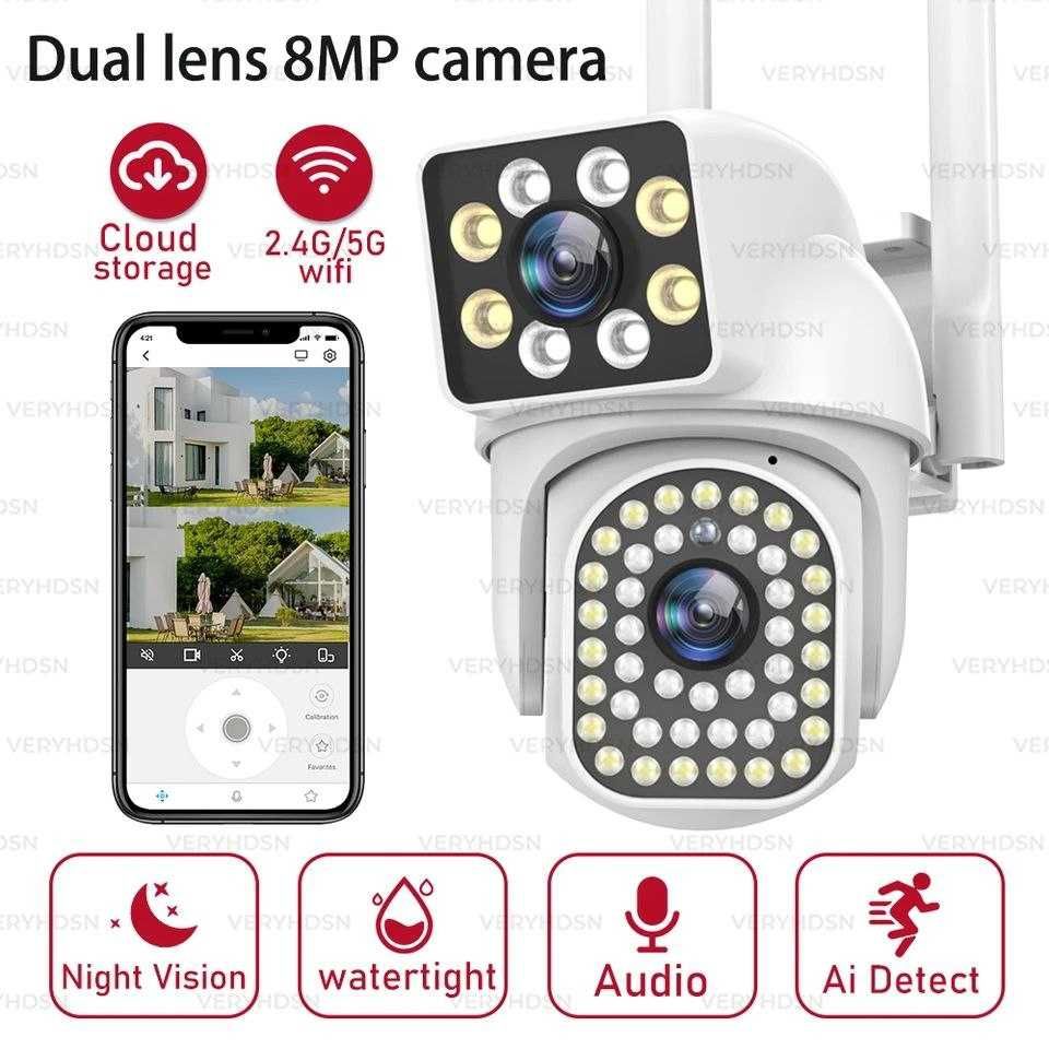 IP Wi-Fi Камера видеонаблюдения с двойным объективом iCAM365 8MP