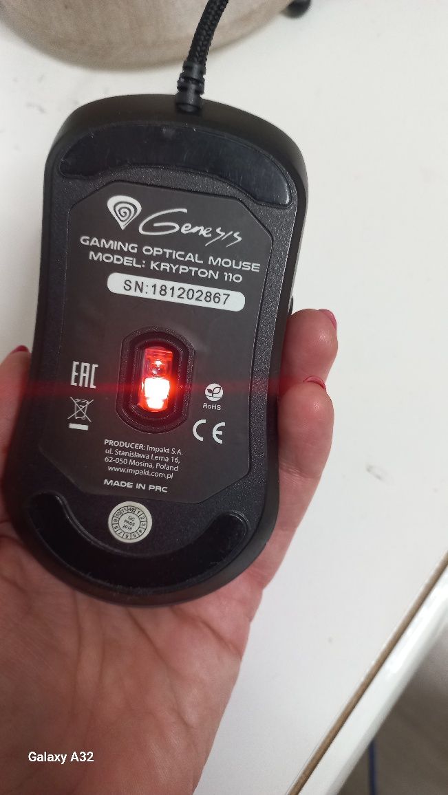 Optyczna myszka Genesis krypton 110, jak nowa