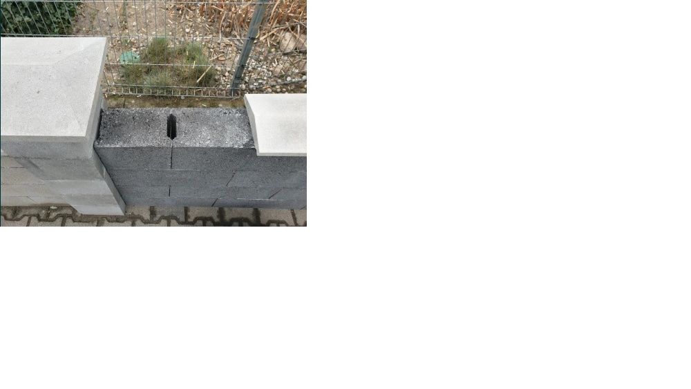 Daszek betonowy ogrodzeniowy dwu/czterospadowy , pustak przęsła, filar