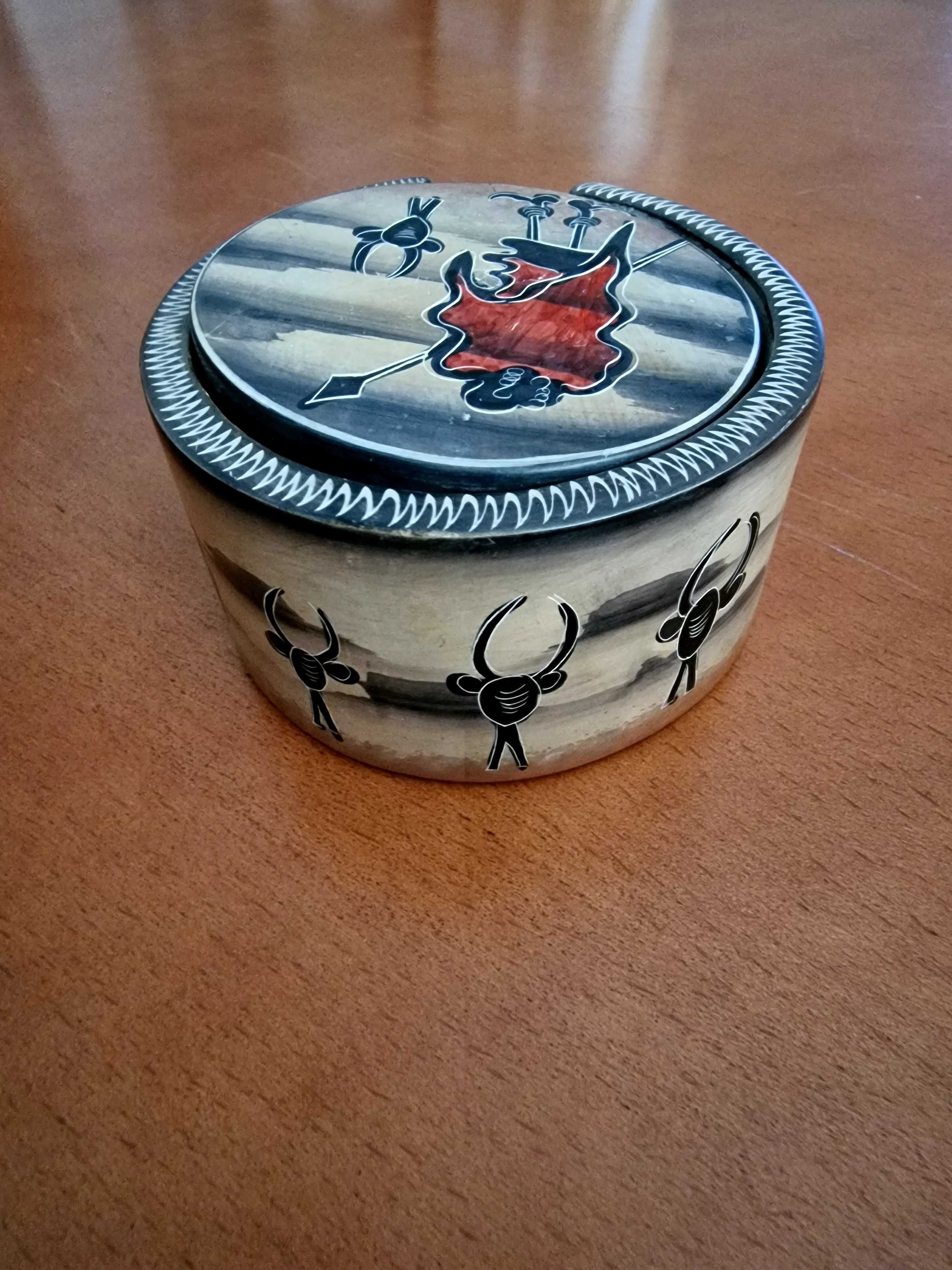 Base para copos em pedra pintado à mão