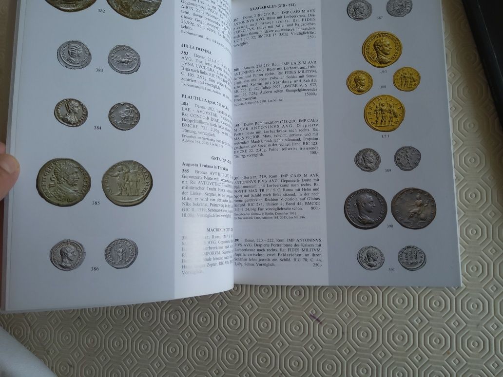 12525#Livro/catálogo Leilão Moedas Romana 2016 ofert 1 livro notas etc