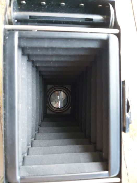 Máquina fotográfica de fole Lumirex Lumière