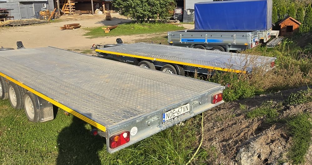 Wynajm przyczeka samochodowa z plandeką laweta z najazdami mocna borty