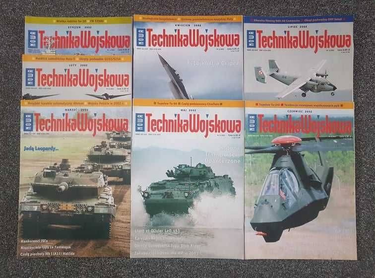 Nowa Technika Wojskowa - Pakiet 7-miu czasopism z rocznika 2002