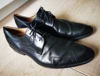 Buty półbuty męskie czarne Salamander skóra naturalna r. 44