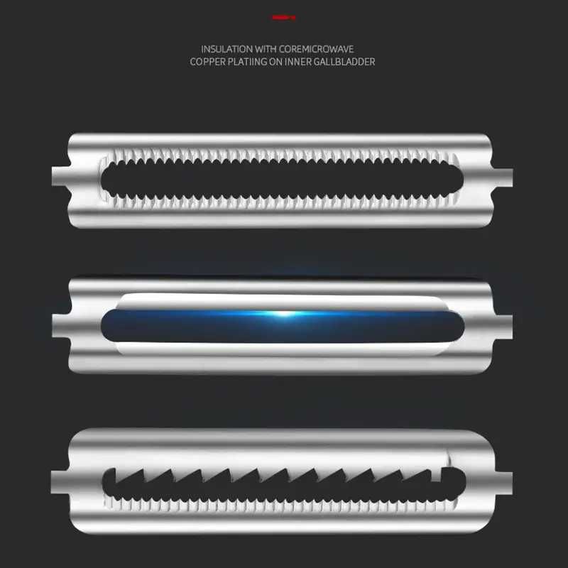 3-em-1 Faca de Descascar, Cortador, Ralador de Aço Inoxidável