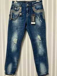 PUCCIHINO Jeans Spodnie rozmiar 26 nowe niebieskie, cekiny