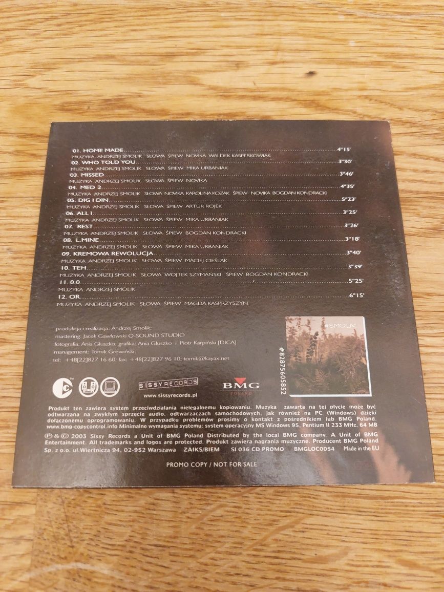 Smolik CD promo copy 2003r stan idealny unikat