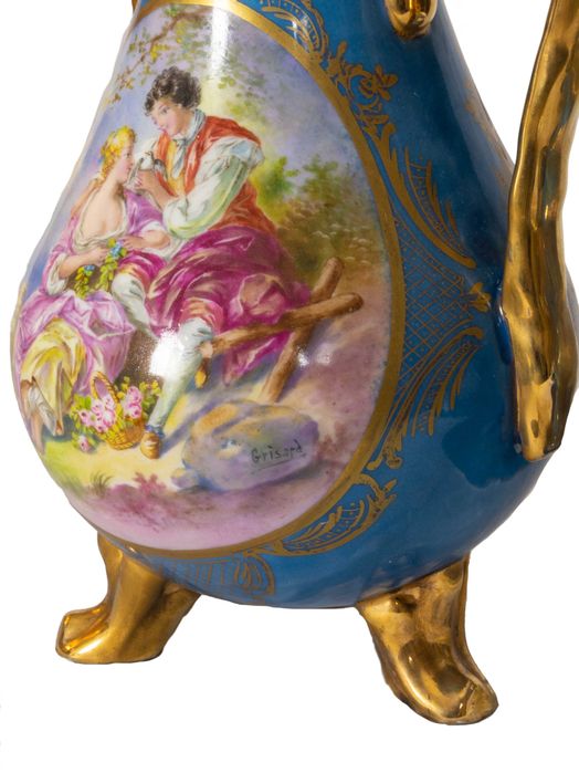 Serviço chá porcelana azul Manufatura Nacional Sevres | século XVIII