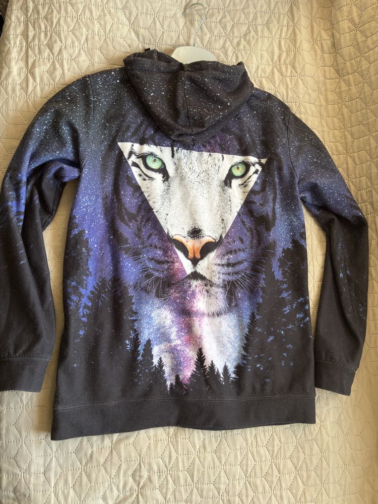 Bluza granatowa ze zwierzecym printem unisex rozm L/XL