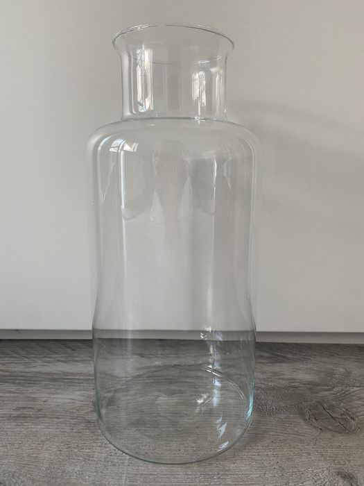 Wazon duży szklany dekoracja na kwiaty pampasy